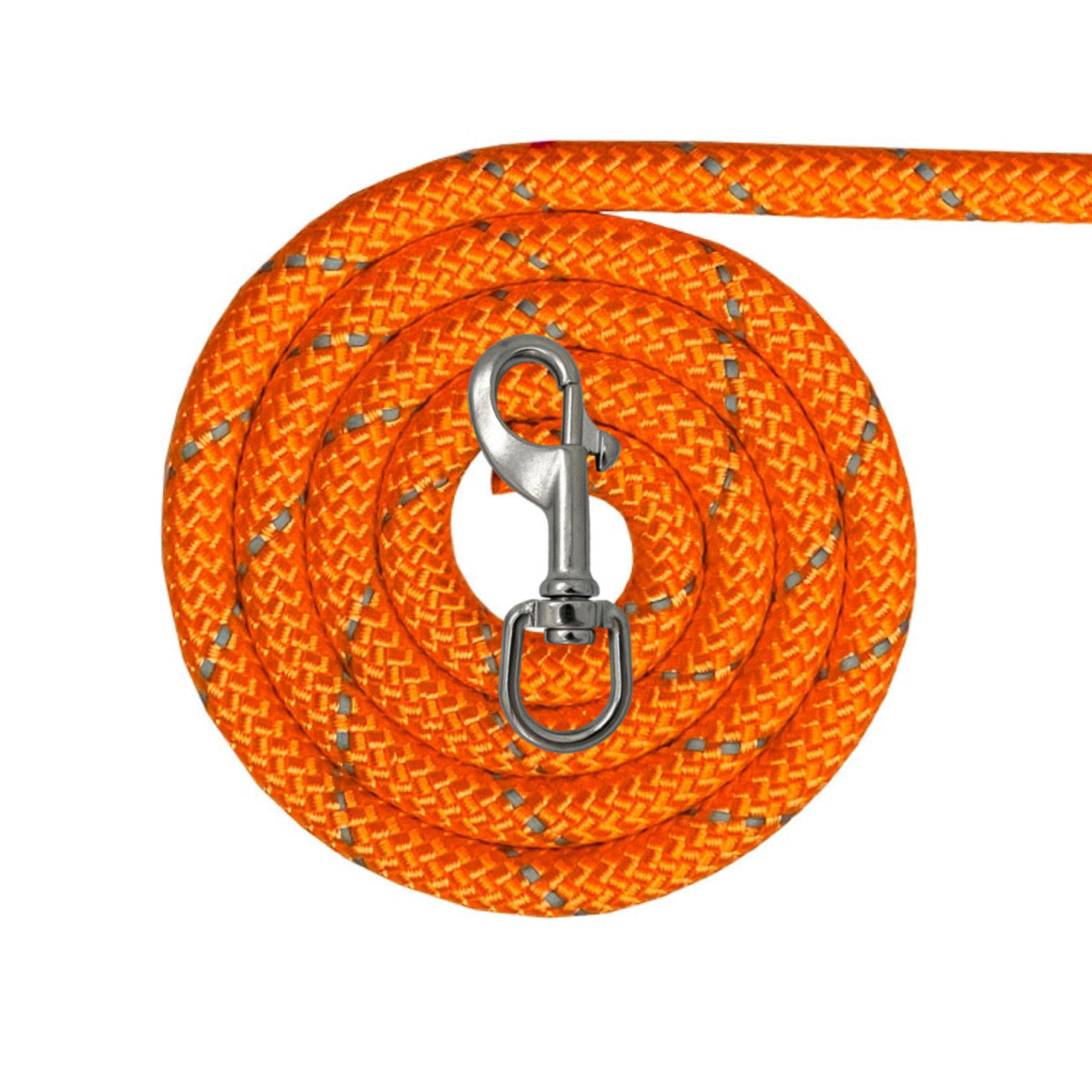 Reflective High Viz Lead with Standard Clip and Optional Short Loop - Orange