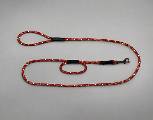 Reflective High Viz Lead with Standard Clip and Optional Short Loop - Orange